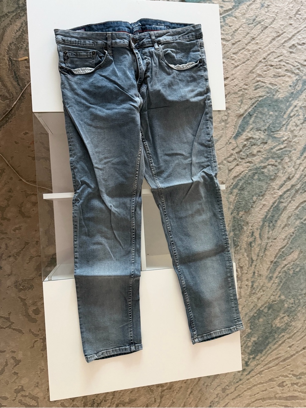 Chaps Men's Slim Straight Blue-Gray Jeans